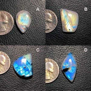 Natural Moonstone Gemstone Lot 4 Pieces Mix Shape Moonstone Lot Flashy Rainbow Moonstone Lot (Moonstones As Picture