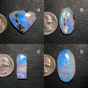Natural Moonstone Rainbow moonstone Mix Shape& Size Cabochon, Blue fire Play Moonstone , Top Quality Flashy Rainbow Moonstone, Gift For Her