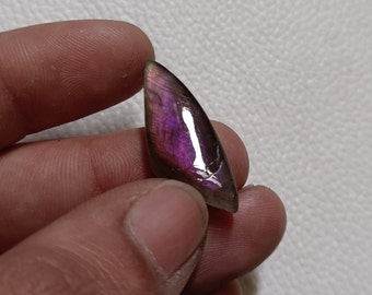 Awesome Purple Flashy Labradorite Hand Made Loose Gemstone - 30x12x6  MM. Top Grade Quality Fancy Shape Labradorite For Making Jewelry.!