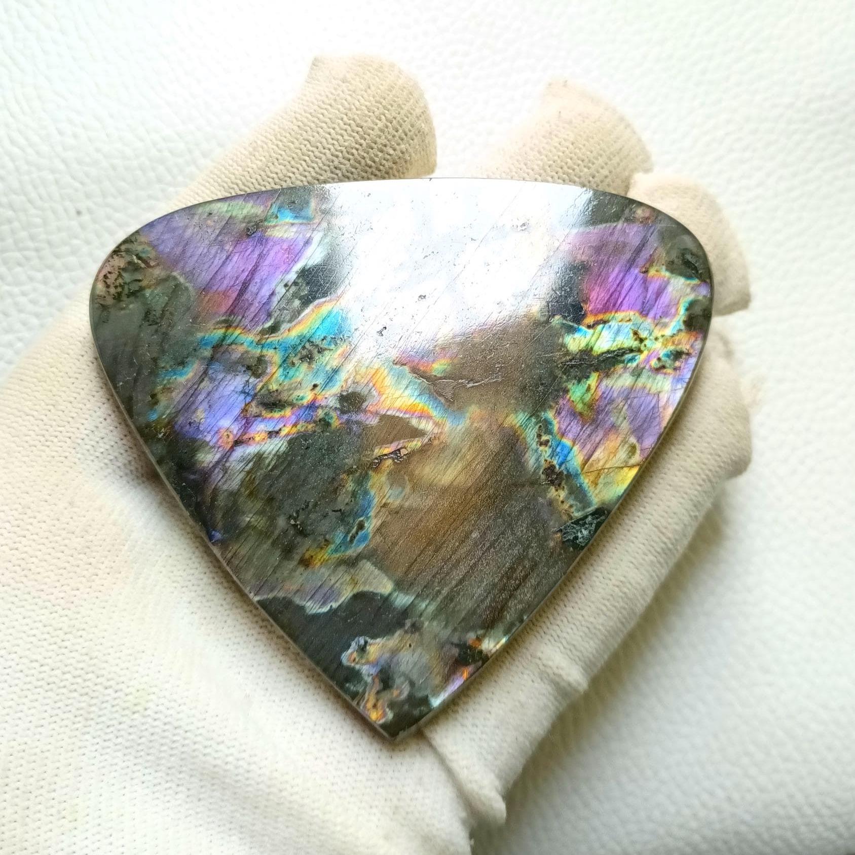 巨大二色シラー ペンダント Labradorite strong flash Wow~~ Multi Flashy Labradorite Heart Shape Cabochon, Labradorite