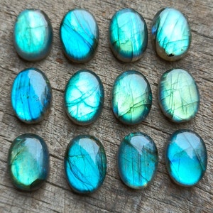 100% Natural Labradorite oval Shape Cabochon Size - 4x6 To 20x30 Mm. AAA Labradorite At Very Low Price Loose Gemstone For Making Jewelry.!