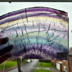Giant Rainbow Fluorite slab- high colour