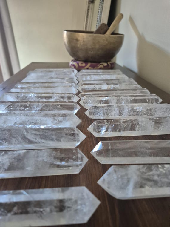 Clear Quartz Wand - Healing Crystal Wand - Double Point Crystal Wand -  Clear Crystal Wand - Large Clear Quartz Wand - Clear Quartz Tower