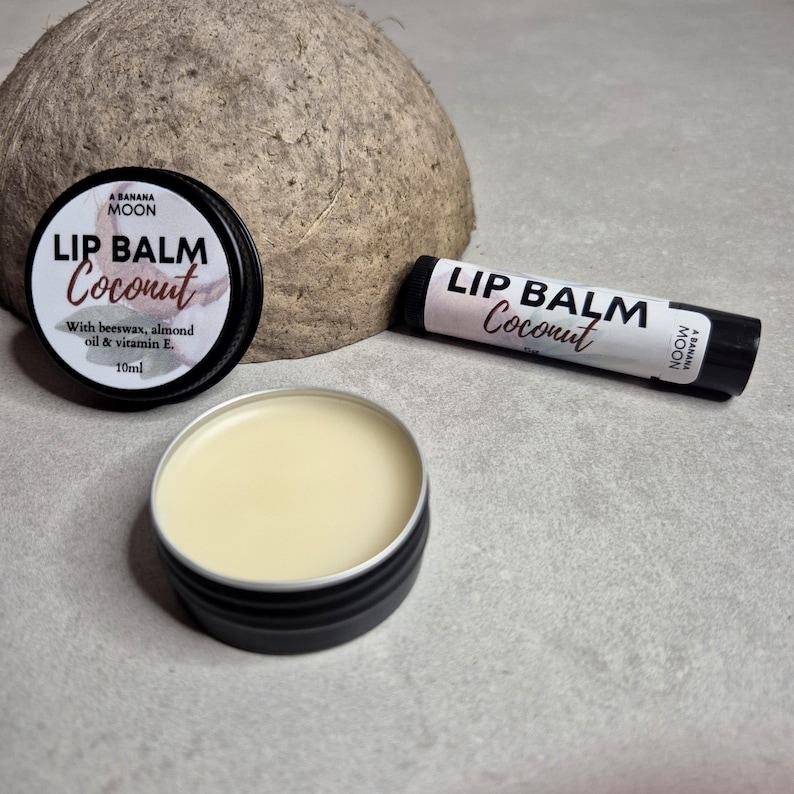 Beeswax Lip Balm, Shea Butter, Cocoa Butter Lip Balm, Natural Lip Balm, Flavoured Lip Balm, Organic Chapstick, Dry Lips, Chapped Lips Coconut