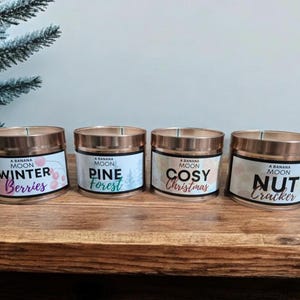 Wood Wick Soy Wax Scented Candles | Eco-Friendly, Vegan | Long-Lasting Aroma | Handmade Christmas Candles for Home Decor & Gifts