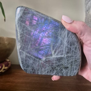 Stunning Purple Labradorite Freeform Ornament | Grade A | Protection Crystal | Third Eye Chakra