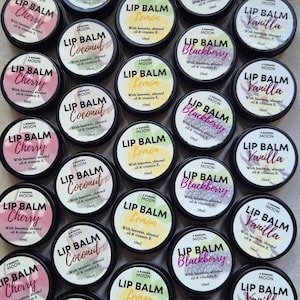 Beeswax Lip Balm, Shea Butter, Cocoa Butter Lip Balm, Natural Lip Balm, Flavoured Lip Balm, Organic Chapstick, Dry Lips, Chapped Lips image 1