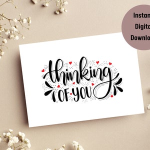 Thinking of You Card, Condolences Card, Sympathy Card, Thinking of You Printable Card, Greeting Card, Thinking of You Digital Card Download