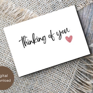 Thinking of You Card, Condolences Card, Sympathy Card, Thinking of You Printable Card, Greeting Card, Thinking of You Digital Card, Download