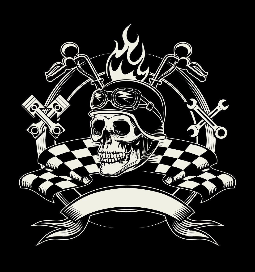 Motorcycle Rider Svg Png Skeleton Middle Finger Motorcycle Etsy