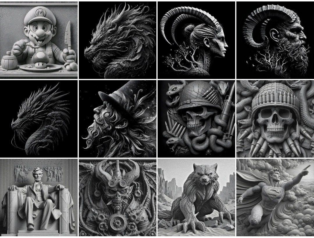 Grayscale Files / 3D Laser Engraving Images / HD Images for Laser ...