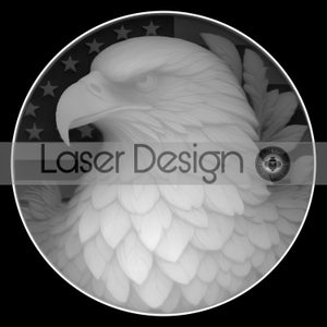 Fiber Laser cut depth map 3D PNG file, Depth engraving, brass coin, high quality images, ezcad2, lightburn, American Eagle