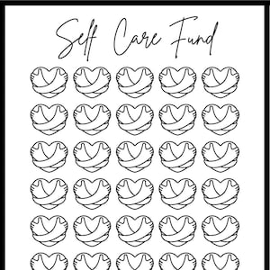 A6 Self Care Saving Challenge, Cash Envelopes, Savings Challenge Printable, Savings Tracker