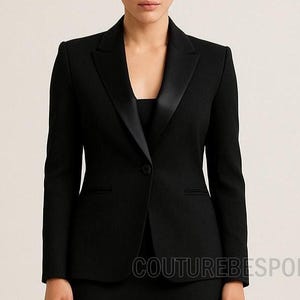 Women’s Black Skirt Two-Piece Suit – Women Pantsuit – Formal Suit – Luxury Suit for Weddings & Parties – Tailored Women’s Suit