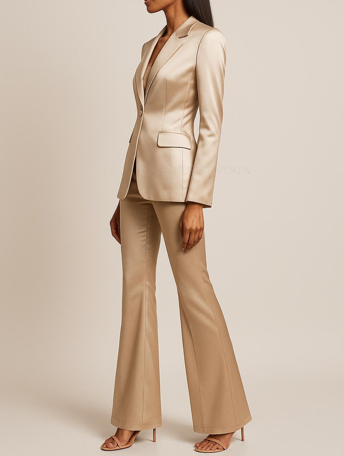 Champagne Hour Satin Trouser