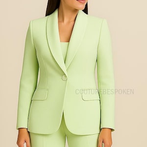 Women Light Grapes Color Formal Pantsuit, Two Piece Straight Pantsuit, Women Suit Set, Bridal Suits, Corporate Suit, Pitch Classic Pantsuit.