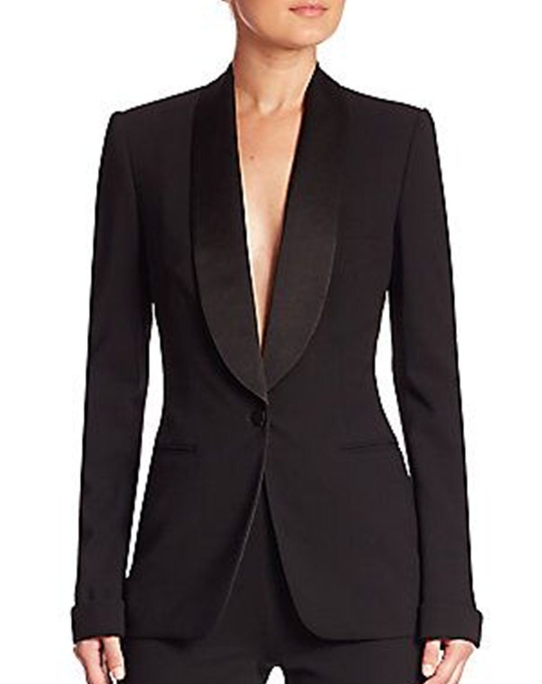 Women's Two Piece Tuxedo in Black Color/women's Two Piece Suit/women's