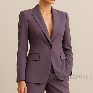 Purple Women&#39;s Suit – Two Piece Blazer & Trousers, Custom Fit