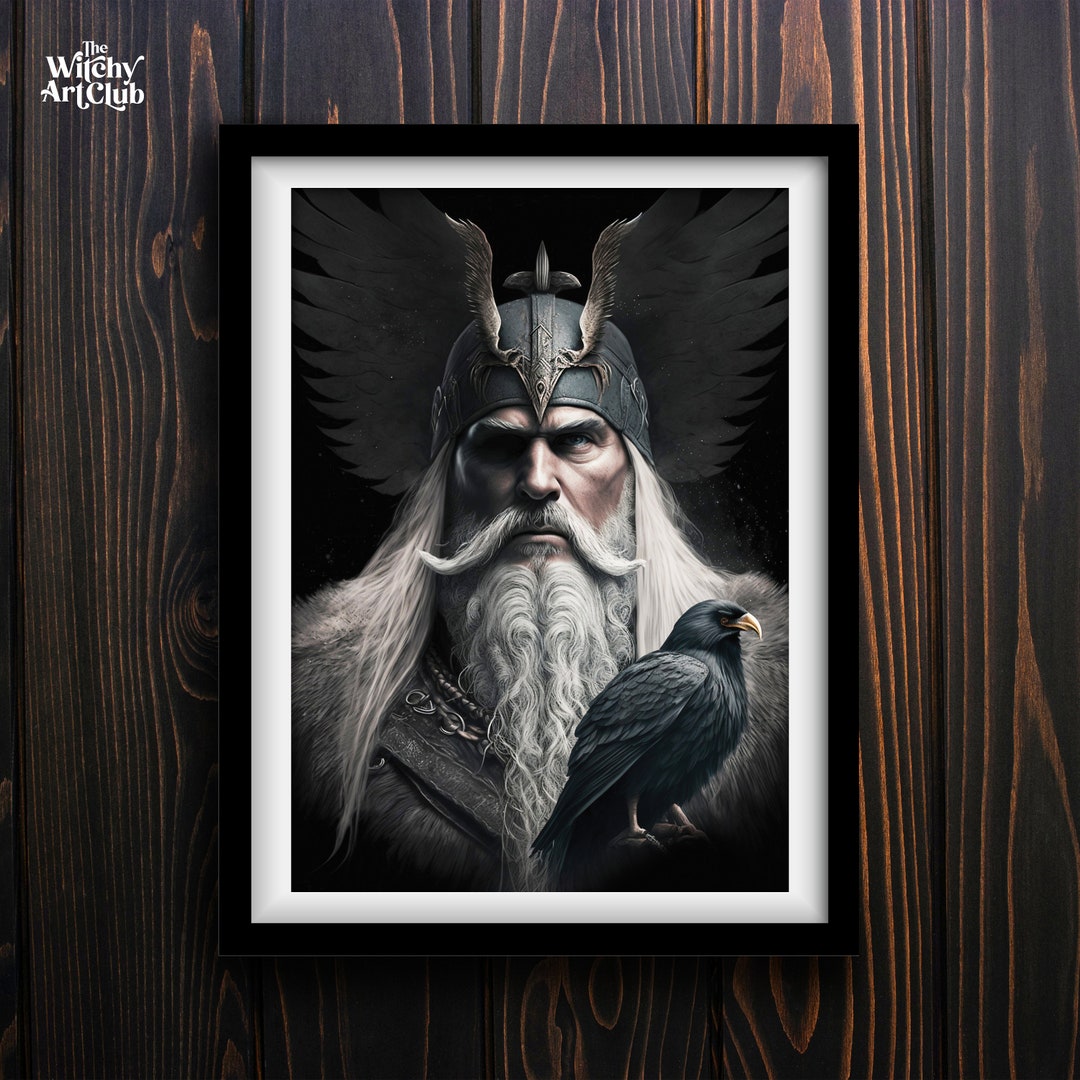 Odin Norse God Artwork God of Wisdom War and Magic - Etsy