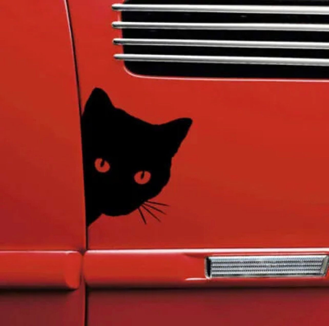 Black Cat Vinyl Decal - Etsy