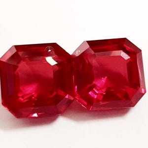 Rubí natural de 16 quilates, más brillante, puro y vibrante. Rubí rojo sangre de paloma de Birmania, regalo de Mozambique. Rubí suelto de la mejor calidad, forma cuadrada. Gema suelta.