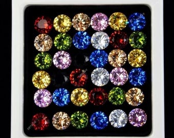 Certified 50 Pcs AA++ natural sapphire Round Shape Multicolor Sapphire Gemstone 5 MM Lot Sapphire Jewelry Special ring size Sapphire Lot !!