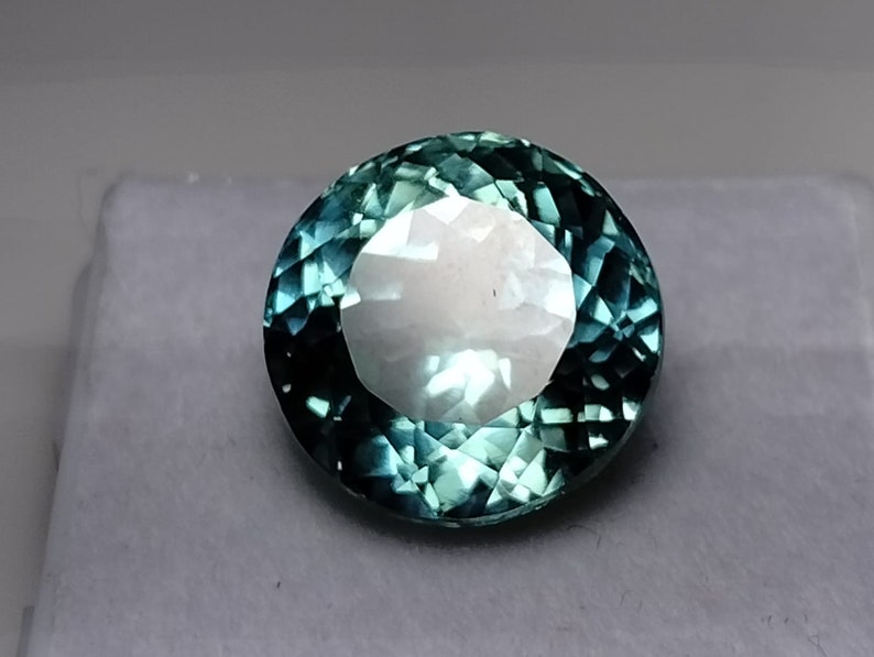 7 Ct Certified Extremely Rare AAA Natural Grandidierite Greenish Montana Round Shape Beautiful Cut Loose Grandidierite Gemstone For Jewelry image 7