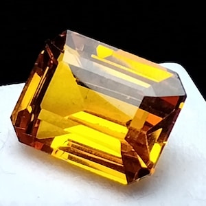 9 Ct AAA + Gelbe Brasilianische Topas Smaragd Form Zertifizierter Loser Topas Edelstein Topas Bestes personalisiertes Geschenk Anhänger Größe Topas Geschenk für Sie