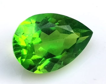 Precious 9 Ct Extremely Rare Natural Peridot Stone Excellent Green Peridot Pear Cut CERTIFIED High Quality | Free Standard Delivery |