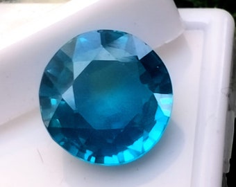 7 Ct Certified Extremely Rare AAA+ Natural Grandidierite bluish Montana round Shape Beautiful Cut Loose Grandidierite Gemstone For Jewelry