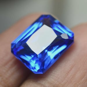 Blauwe tanzaniet 8 karaat natuurlijke AAA losse edelsteen, losse smaragdgroene tanzanietsteen voor ring, smaragd geslepen blauwe tanzaniet, cadeau voor haar