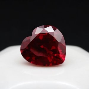 Anillo de rubí natural de 9 quilates, color rojo sangre, certificado, forma de corazón, piedra preciosa suelta, rubí, propuesta de regalo, entrega estándar gratuita.