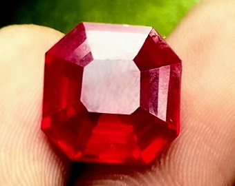 6 Ct Mozambique Princess Cut Natural Pigeon Bloody Red Ruby Excellent Square Cut CERTIFIED High Quality | Free Standard Delivery |