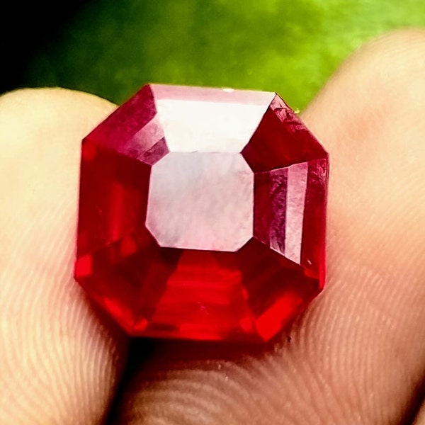 6 Ct Mozambique Princess Cut Natural Pigeon Bloody Red Ruby Excellent Square Cut CERTIFIED High Quality | Free Standard Delivery |