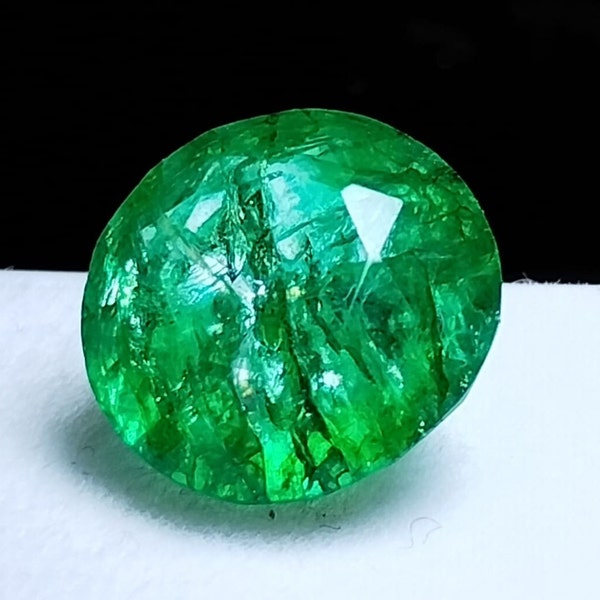 5 Ct Extremely Rare Colombian Green Emerald Round Cut AAA+ Lab Created Certified Loose Gemstone For Rings And Pendants