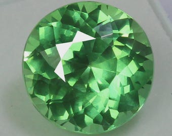7 Ct Natural Sapphire bluish green Montana Sapphire Round cut certified loose gemstone for ring size sapphire best gift for Personalization