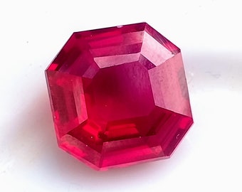 7 Carat natural ruby Brighter Pure, Vibrant Burma Pigeon Bloody red ruby gift Mozambique finest Loose Ruby Square Shape Loose Gemstone