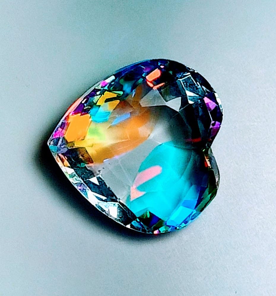 Paire De Topazes Mystiques Naturelles AAA - 2 Pierres Ovale 16x12mm, 17.91 Ct, Qualité Exceptionnelle