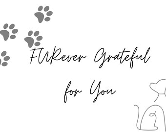 Pet Thank You Card, 5 x 7 inches instant download