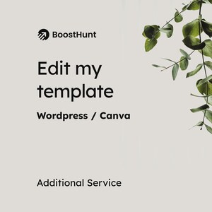 Custom Work for Wordpress and Canva templates I Add-On Service I Edit My Template