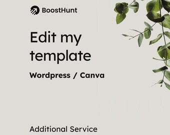 Trabajos personalizados para plantillas de Wordpress y Canva | Servicio de complementos | Edito mi plantilla