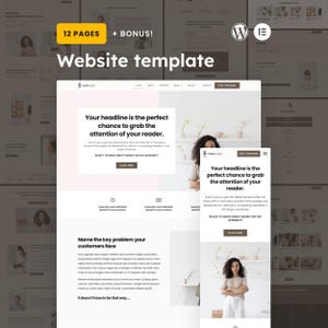 Elementor Pro Template Kit: Feminine WordPress Website for Coaches, Course Creators, and Digital Product Sellers