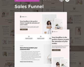 Plantilla de embudo de ventas femenino de Elementor Pro para coaches y creadores