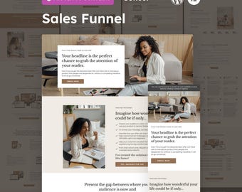 Storytelling Sales Page Funnel Template for Coaches, Course Creators & Digital Sellers | Elementor Pro WordPress | High-Conversion