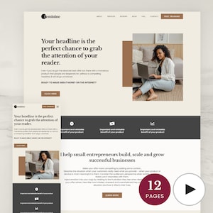 Website Wordpress Elementor Pro Template I Coaching, Coach, Service Provider Website Template Kit I Feminine WordPress Elementor Pro