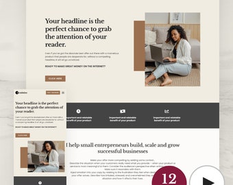 Website Wordpress Elementor Pro Template I Coaching, Coach, Service Provider Website Template Kit I Feminine WordPress Elementor Pro