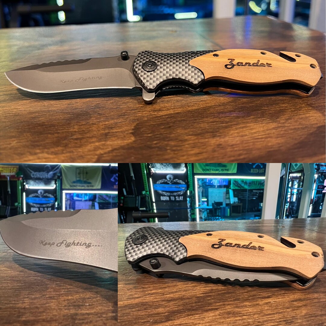 Custom Engraved Knives Etsy