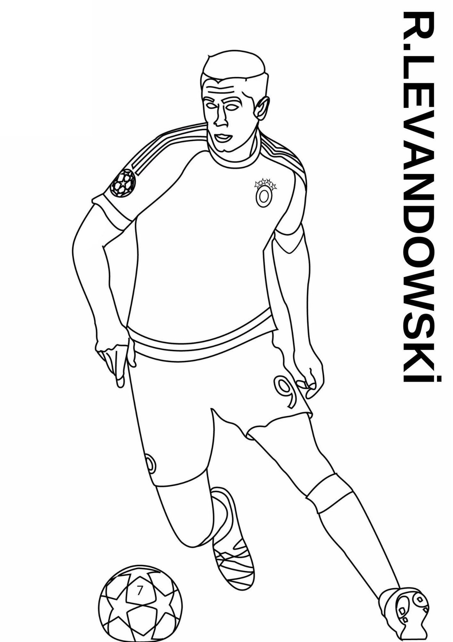 Digital Footballer Coloring Pages - Etsy