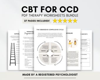 CBT Worksheets for OCD: Cognitive Behavioral Therapy Exercises (Printable & Fillable)