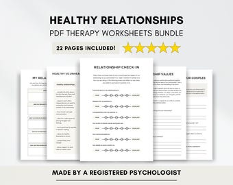 Folhas de exercícios para terapia de casal: relacionamento saudável e comunicação (download digital em PDF)